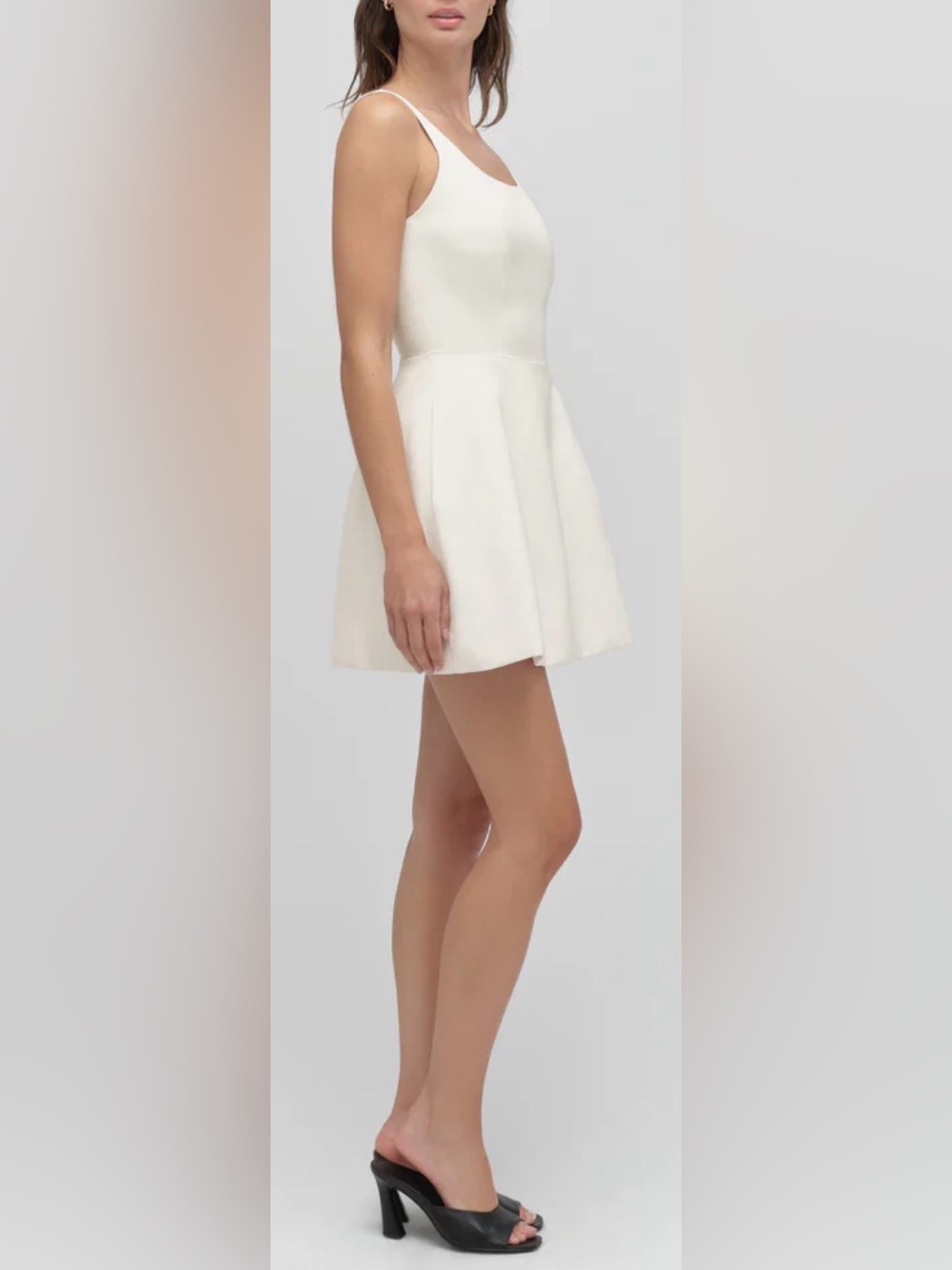 NEW Favorite Daughter The MORGAN ivory linen blend mini dress sz 4 - Picture 4 of 11